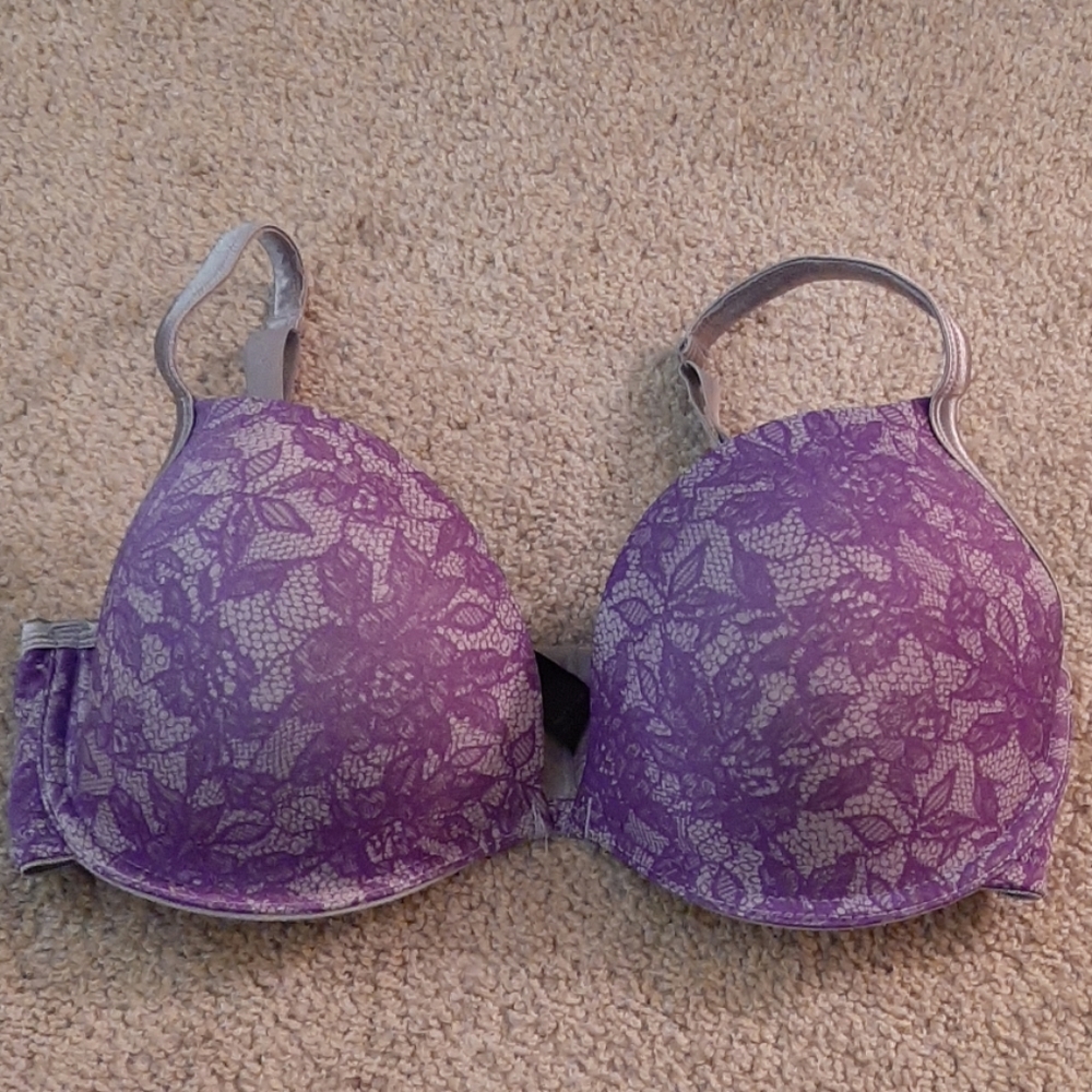36DD Purple Lace-Design Bra